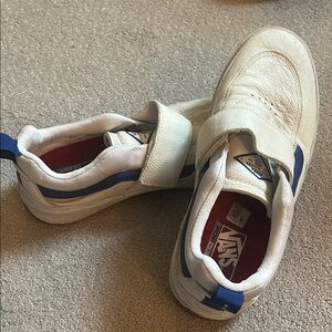 Vans White and Blue Sneakers